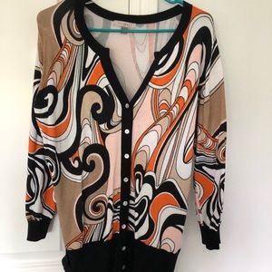 Women’s multi orange/black cardigan